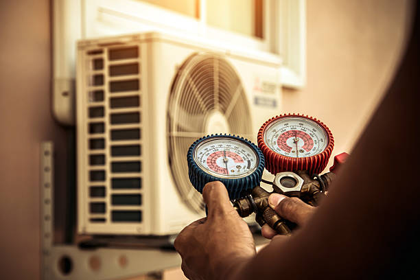 Professional Heat Pump Repair technician working in Fowler, MI
